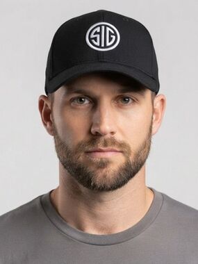 Sig Sauer Black Cap with White SIG Logo